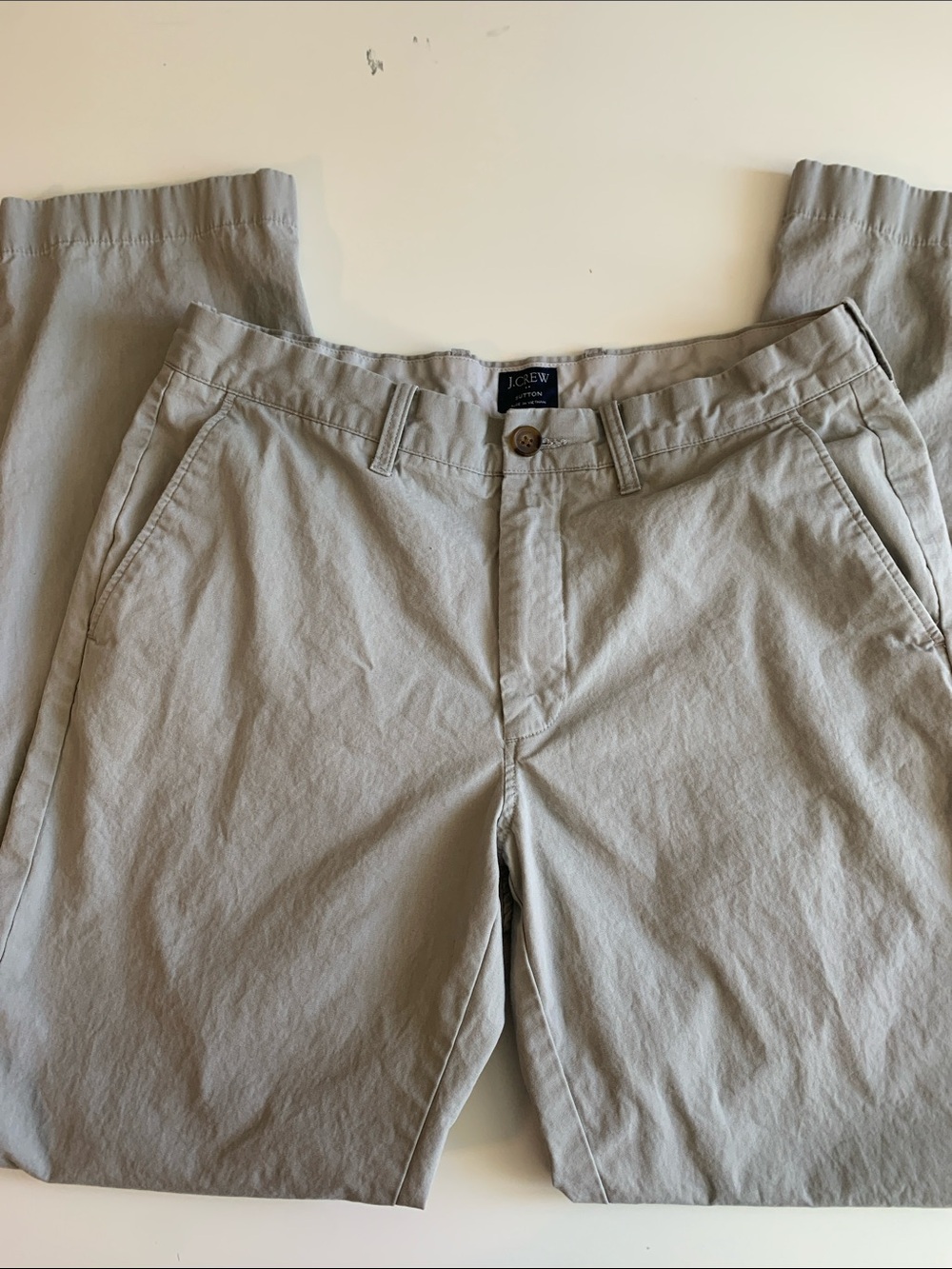 J. Crew Men's Light warm gray Cotton Chinos